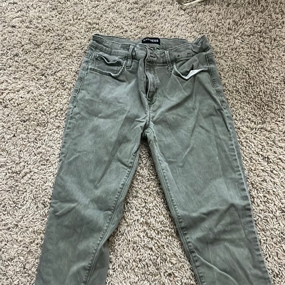 Express army green cargo pants